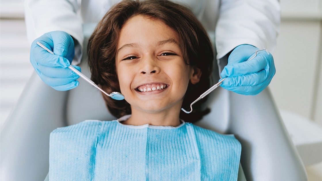 Boy at dentist